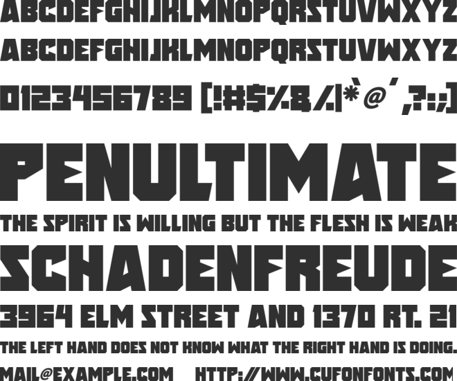 Speed Freaks font preview