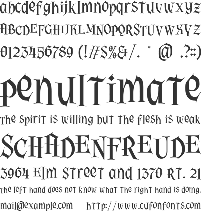 Fang Malic font preview