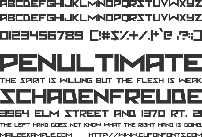 Martian Sunrise font preview