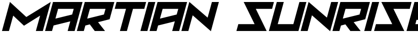Martian Sunrise Italic font