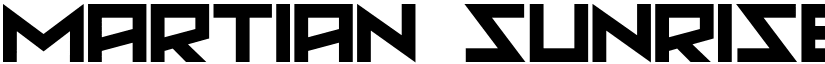 Martian Sunrise Regular font