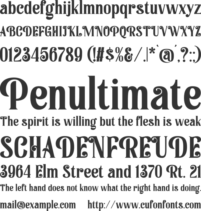 Reptilian font preview