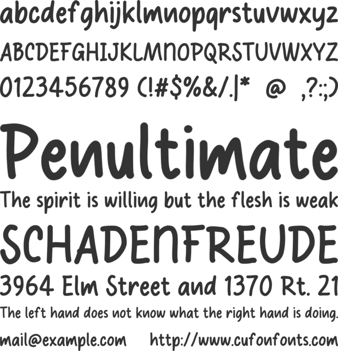 Bunny Cartoon font preview
