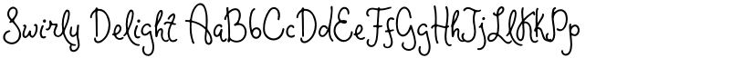 Swirly Delight font