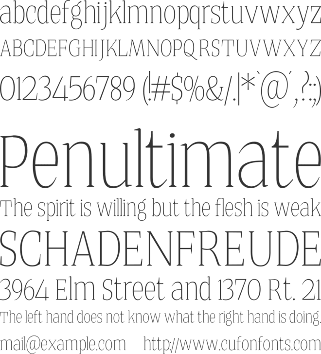 Quinget font preview