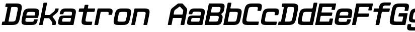 Dekatron font