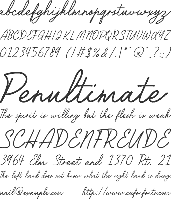 Midnight Reflection font preview
