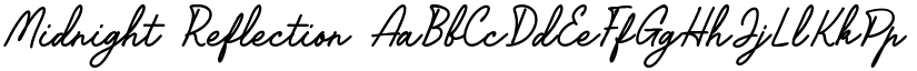 Midnight Reflection font