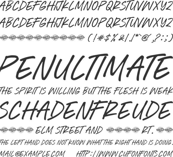 Sweet Trace font preview