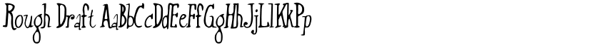 Rough Draft font