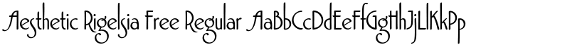 Aesthetic Rigelsia Free Regular font