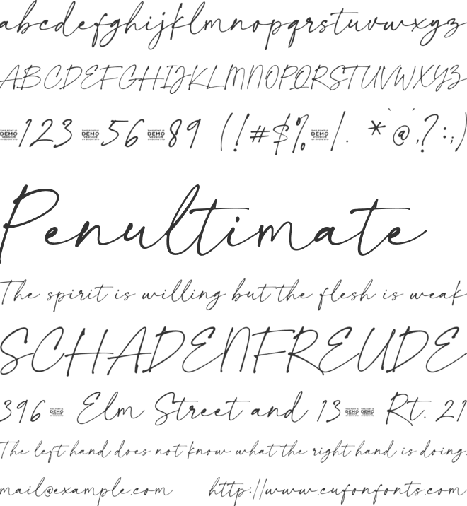 Kathy Grett-Trial font preview