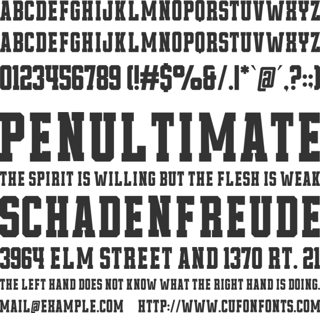Longhorn font preview