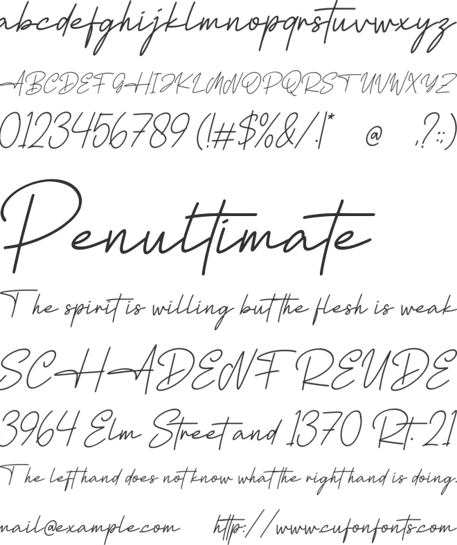 Louison Adriana font preview