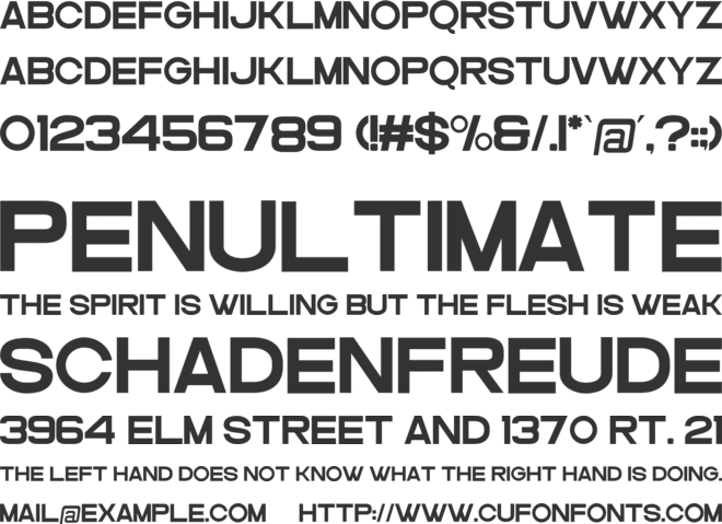 Geometra font preview