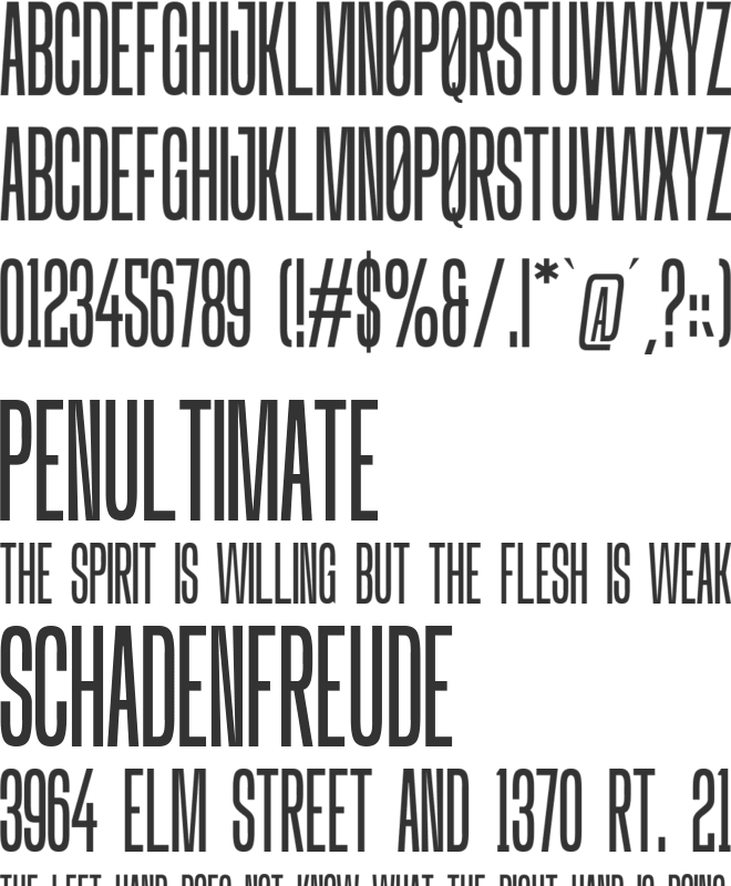 Hunders font preview