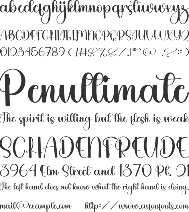 Staylish Beautiful font preview