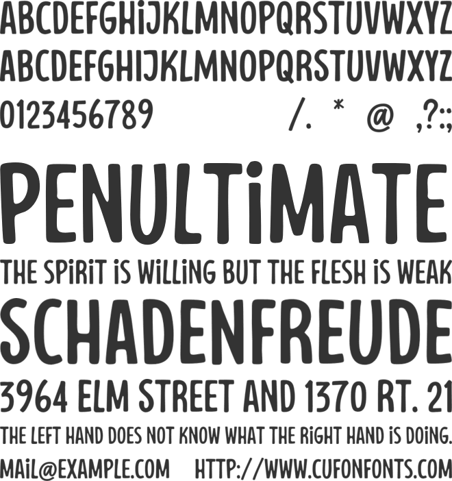 Make Things font preview