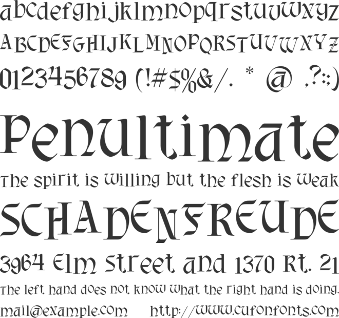 Black Morgana font preview