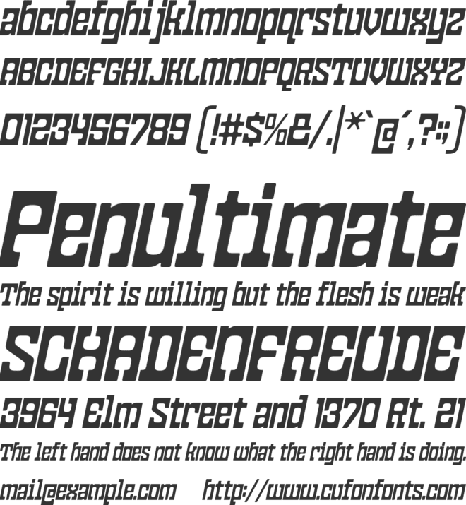Dividente font preview