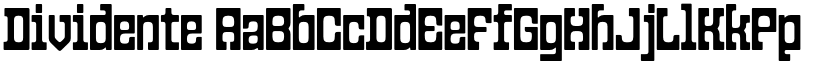 Dividente font