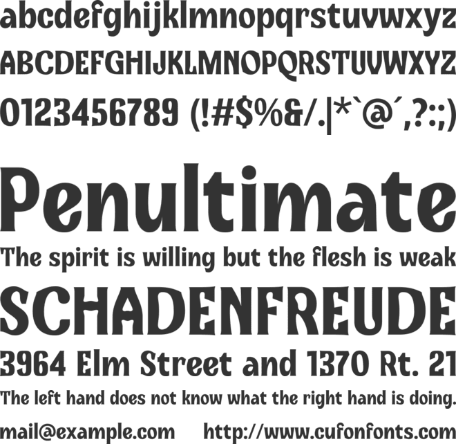 Kopi Hitam font preview