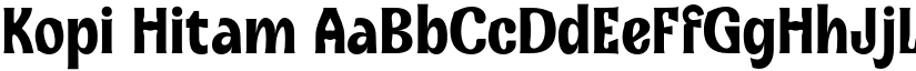 Kopi Hitam font download
