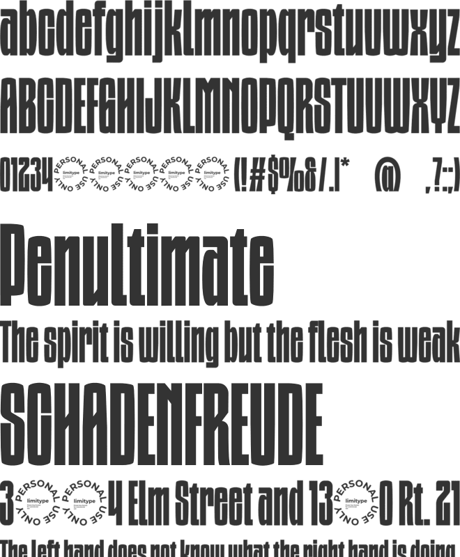 Nichol Condensed Font font preview