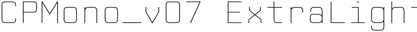 CPMono_v07 ExtraLight font