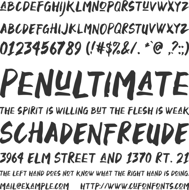 Black Space font preview