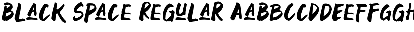 Black Space Regular font