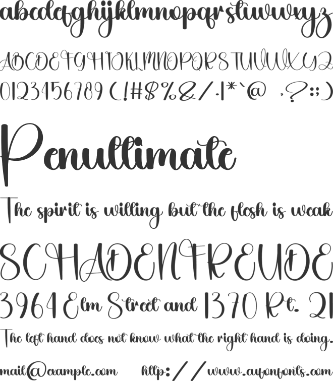 Font Handmade font preview