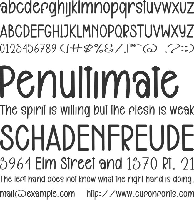 Nothing Adventure font preview