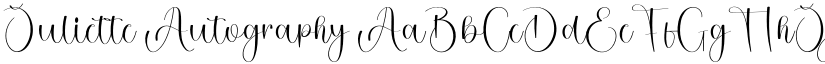 Juliette Autography font