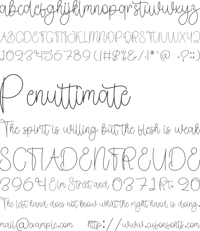 Football Handmade font preview