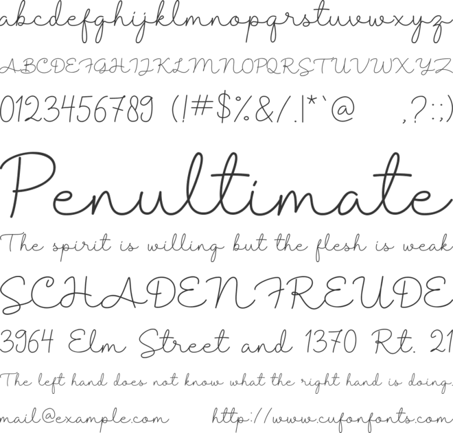 Shantine font preview