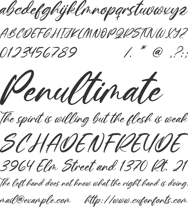 Delaghen font preview