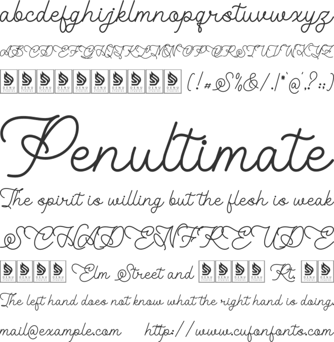 Julethia font preview