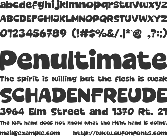 Trend font preview