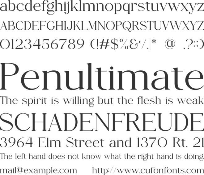 Chamola font preview