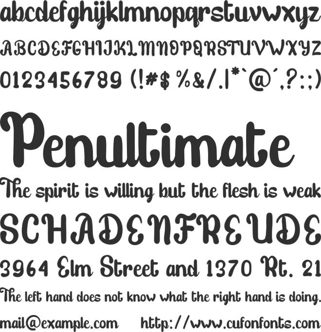 Stibold font preview