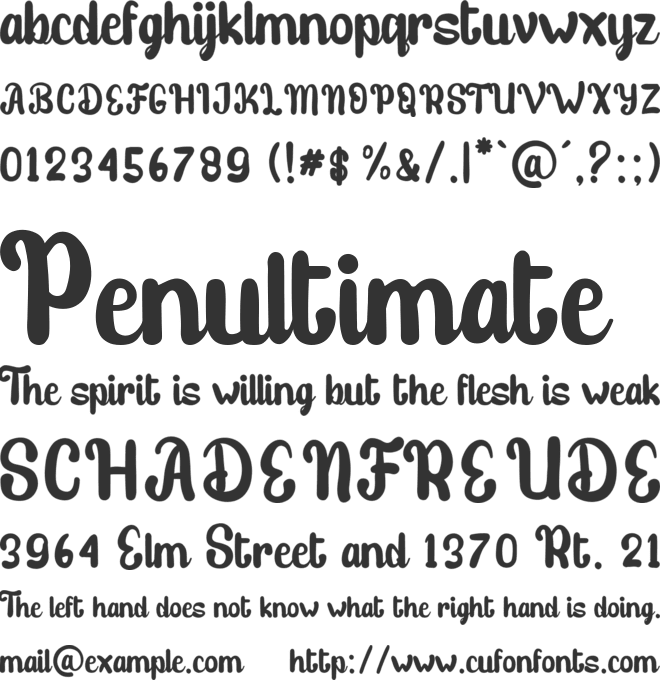 Stibold font preview