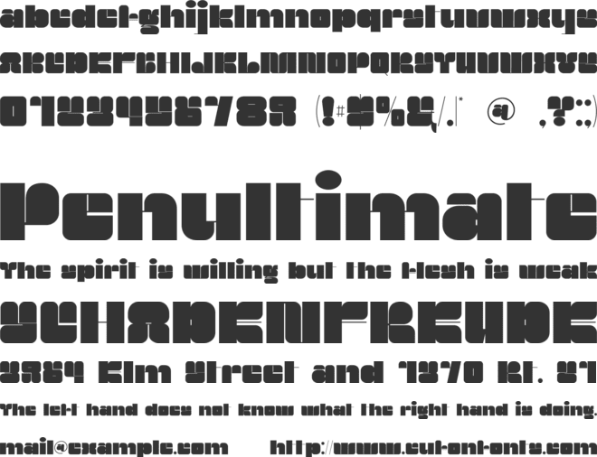 Mict Rush font preview