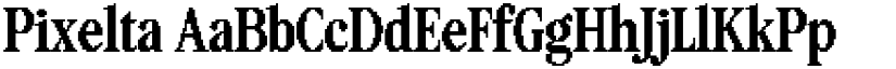 Pixelta font
