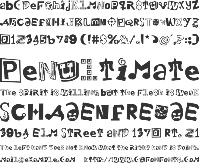 Blueberry Hills Proxee font preview