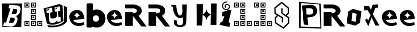 Blueberry Hills Proxee font