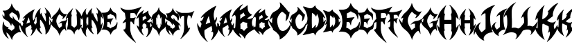 Sanguine Frost font
