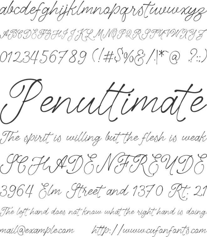 Rosalie Kathie font preview
