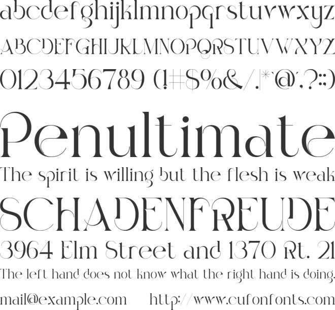 Resilient Essence font preview