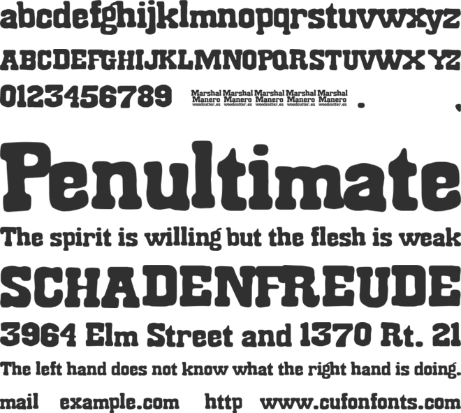 Marshal Manero font preview
